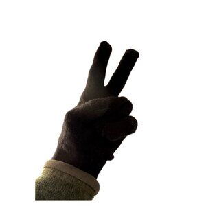 5 Pair Black Gloves Mittens Soft Cozy Knit Winter Fall Cool Weather Season